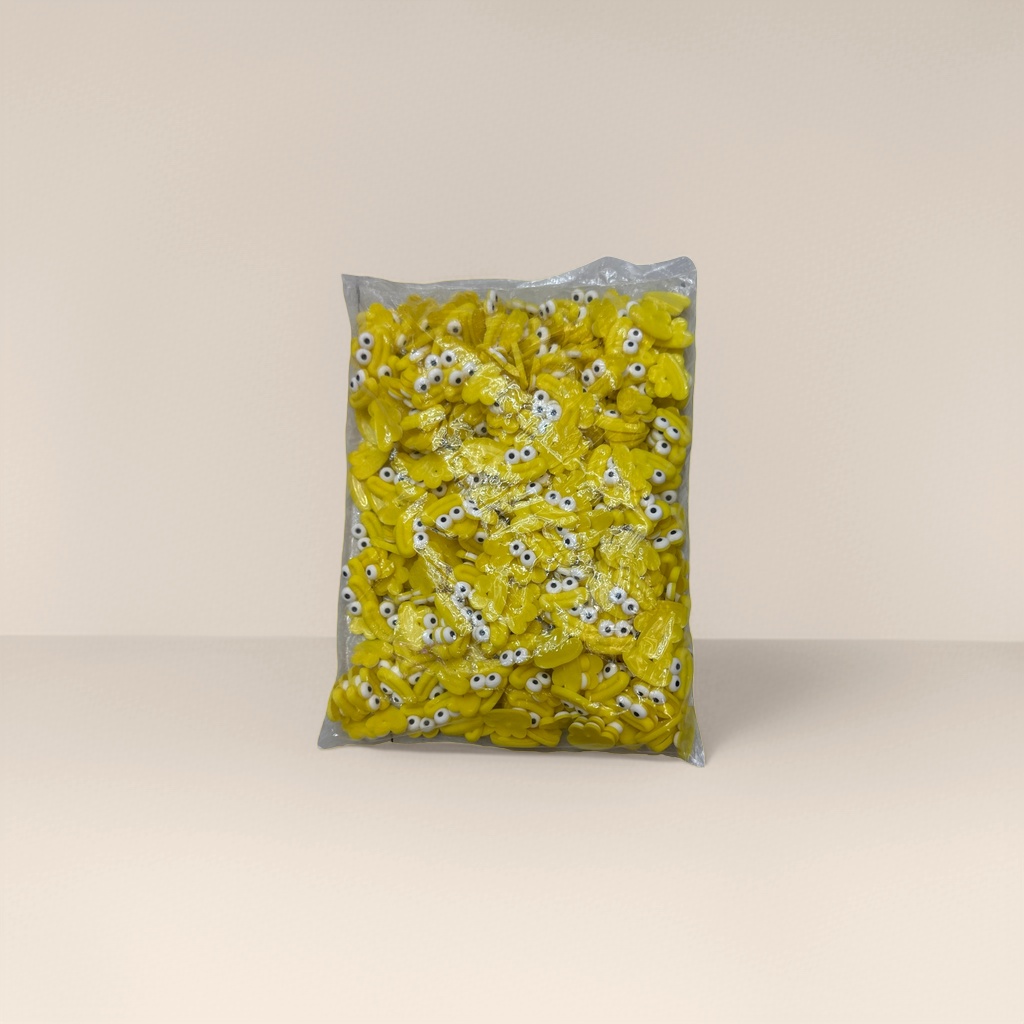 黄色眼珠装饰品创意手工DIY道具pvc软胶