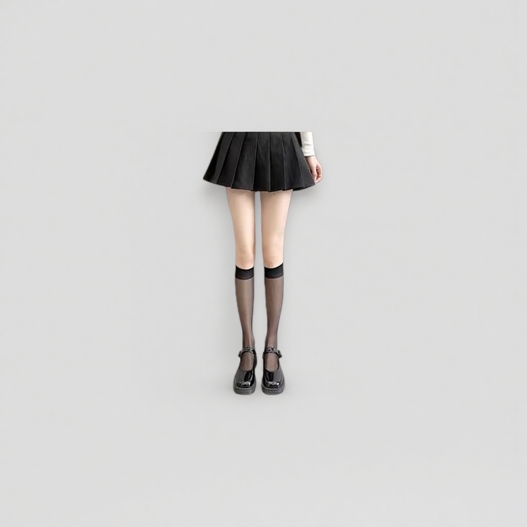 Black calf socks are comfortable, elastic, slimming and warming leg socks details Picture