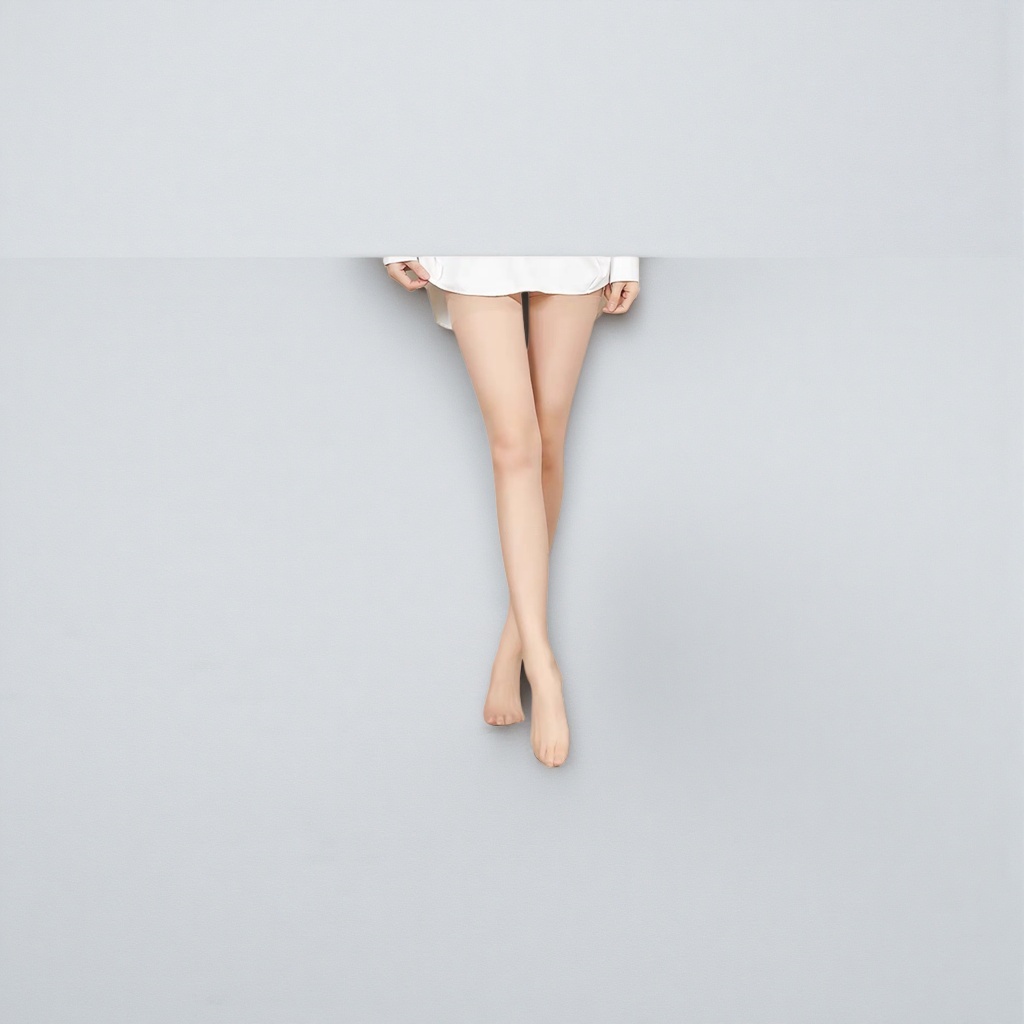 The white top is paired with a slimming and form-fitting design for the legs details Picture