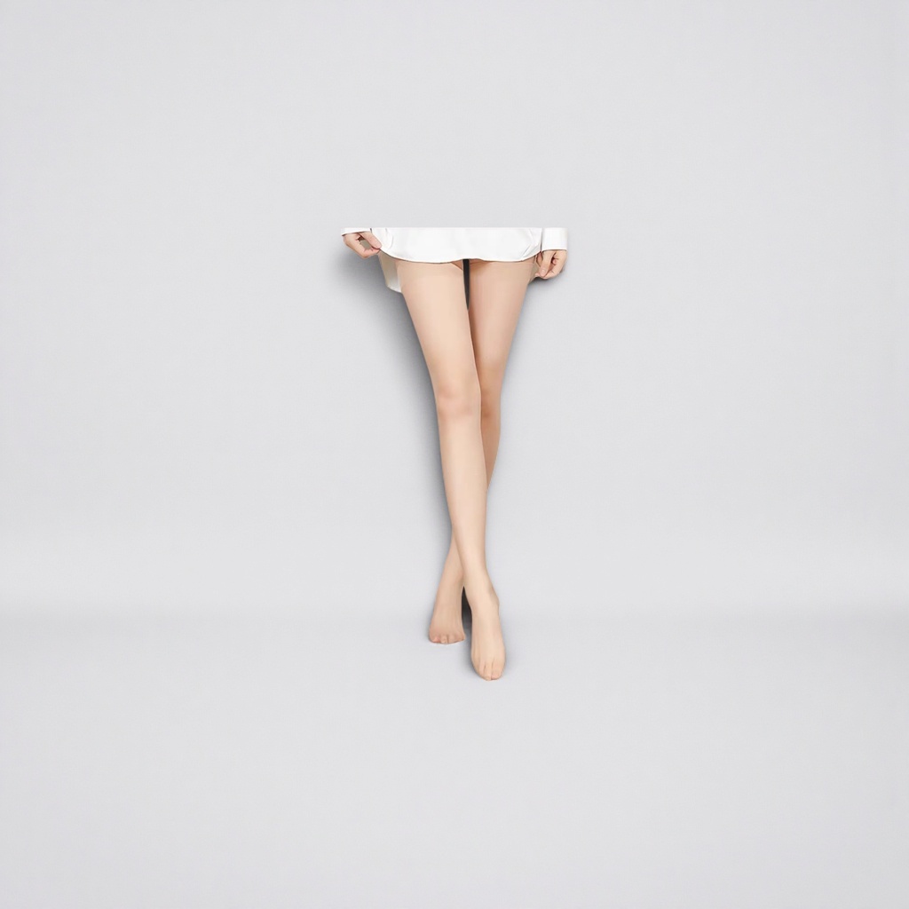 The white top is paired with a slimming and form-fitting design for the legs Specification image