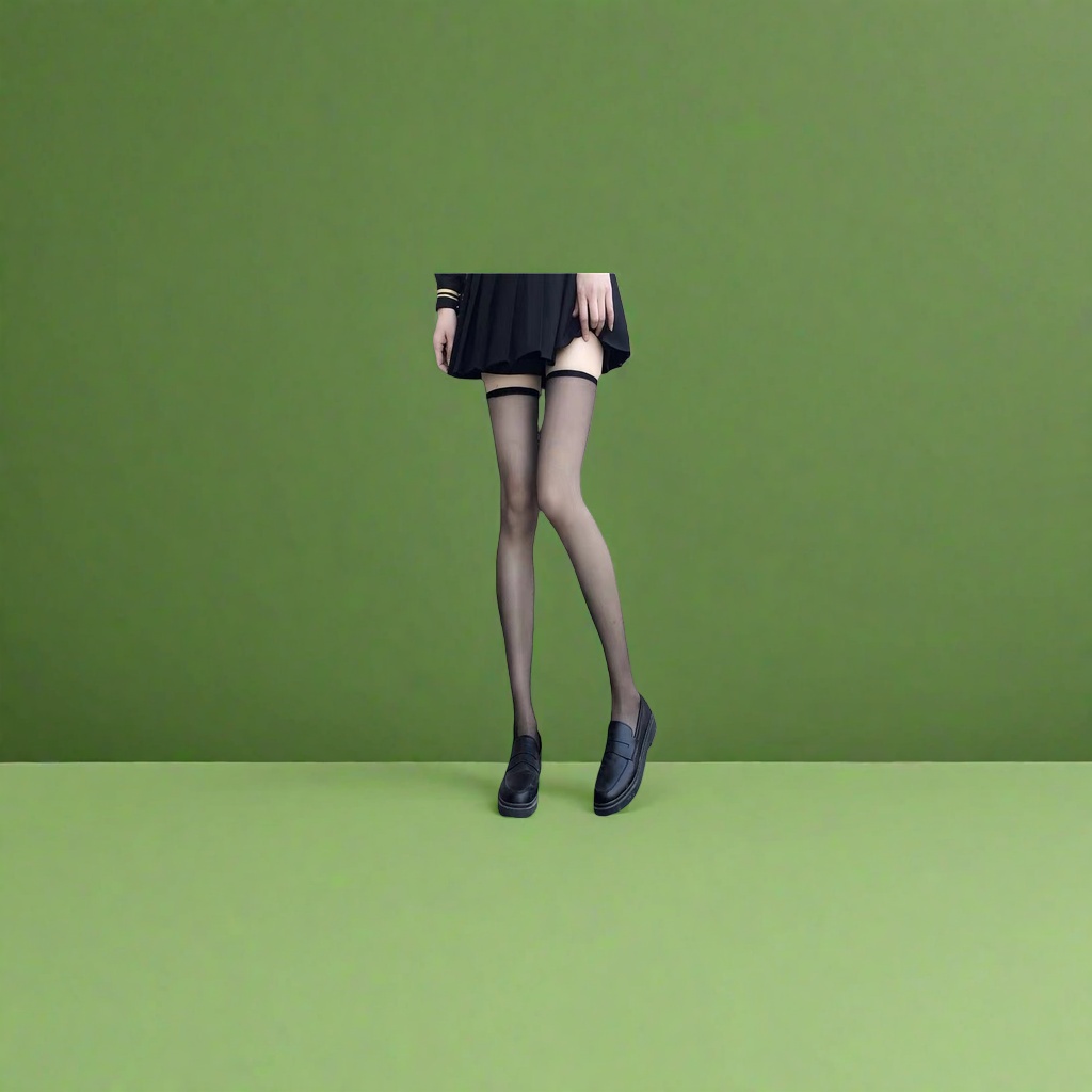 Black knee-high socks are slimming, form-fitting, and keep the legs warm. Long stockings for autumn and winter Application Scenario