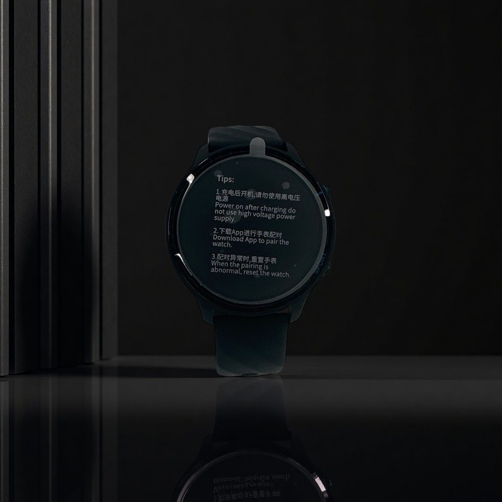 Black smartwatch for men, heart rate monitoring during exercise, waterproof Bluetooth call Specification image