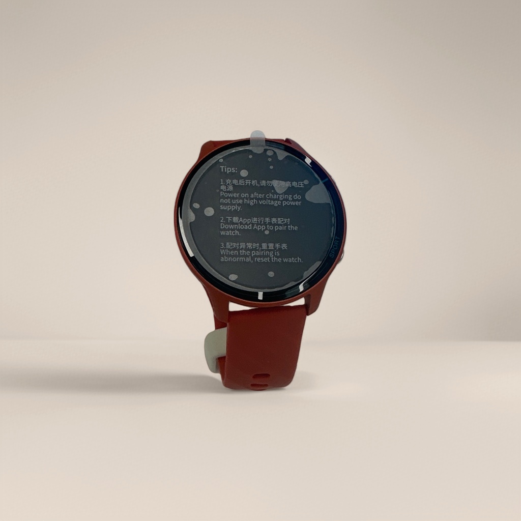 Red smartwatch for men, heart rate monitoring during exercise, waterproof Bluetooth call Specification image