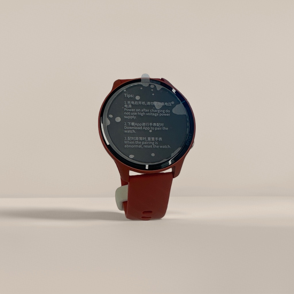Red smartwatch for men, heart rate monitoring during exercise, waterproof Bluetooth call details Picture