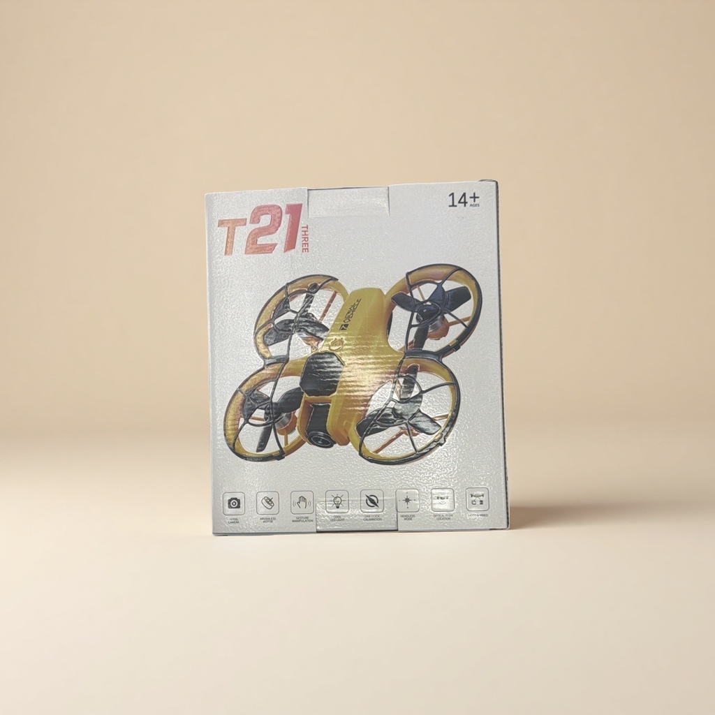 علبة أغلفة بيضاء، طائرات بدون طيار صفراء Specification image