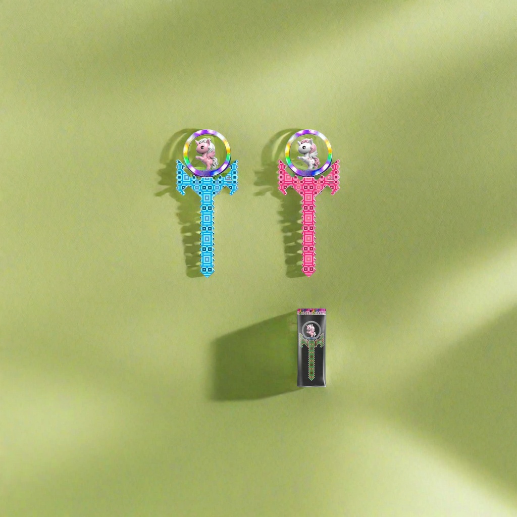 彩色发光棒独角兽装饰几何图案手柄夜光派对道具 Item Picture