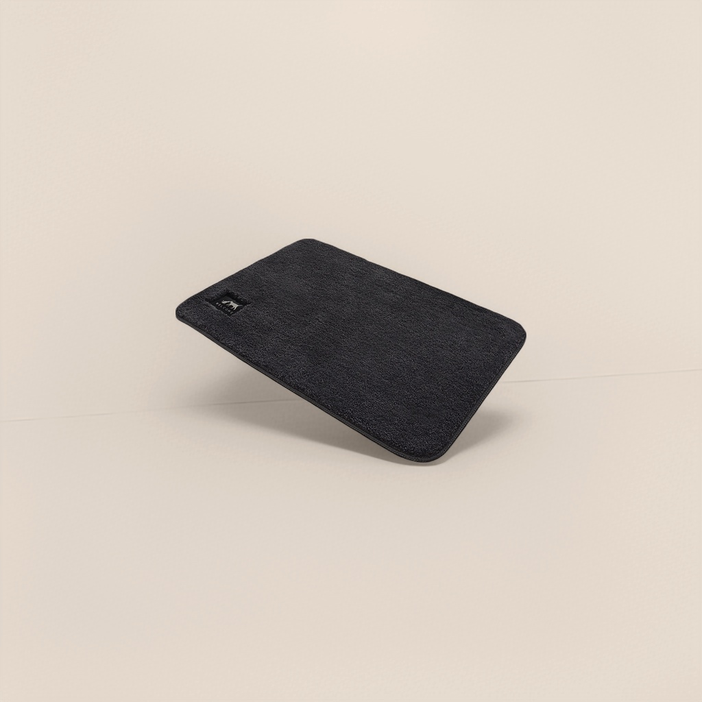 Dark grey plush floor mat, thickened anti-slip, bathroom, bedroom and home carpet Application Scenario