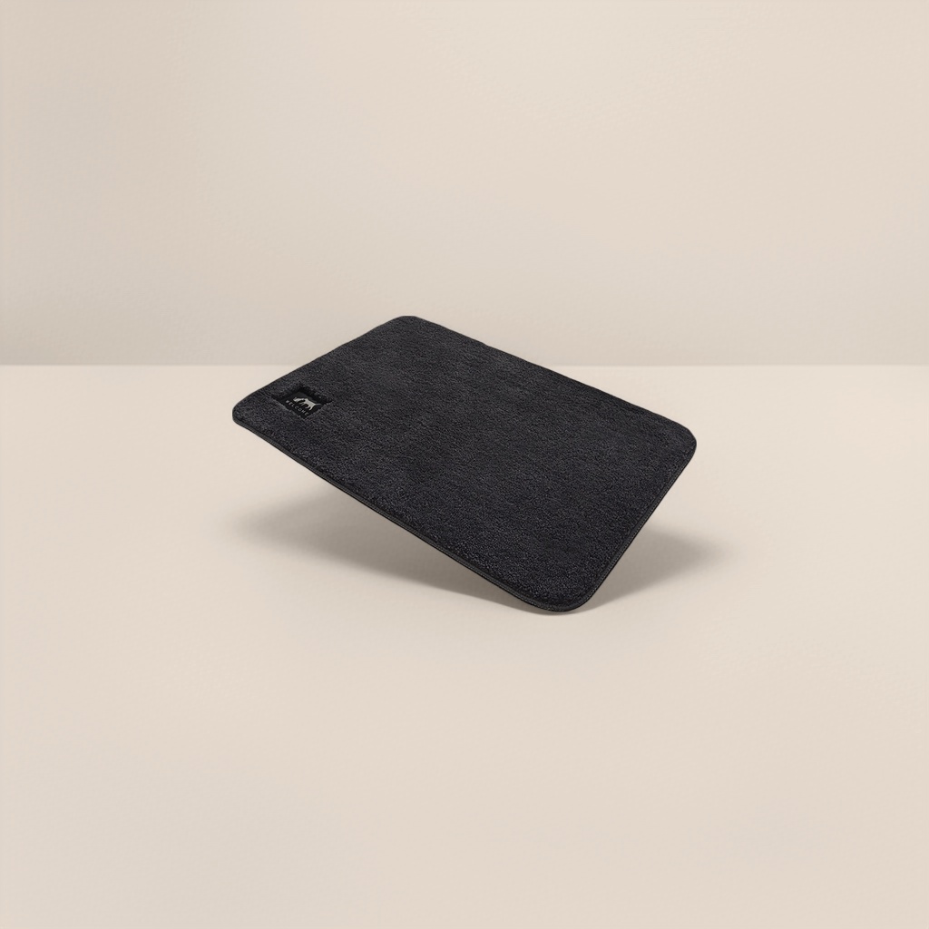Dark grey plush floor mat, thickened anti-slip, bathroom, bedroom and home carpet Specification image