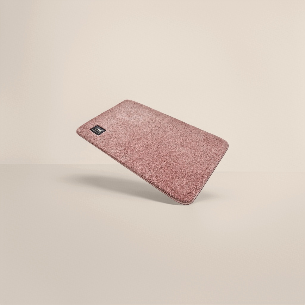 Pink plush floor mat for bedroom, living room and home use, anti-slip, thickened, warm and comfortable underfoot details Picture