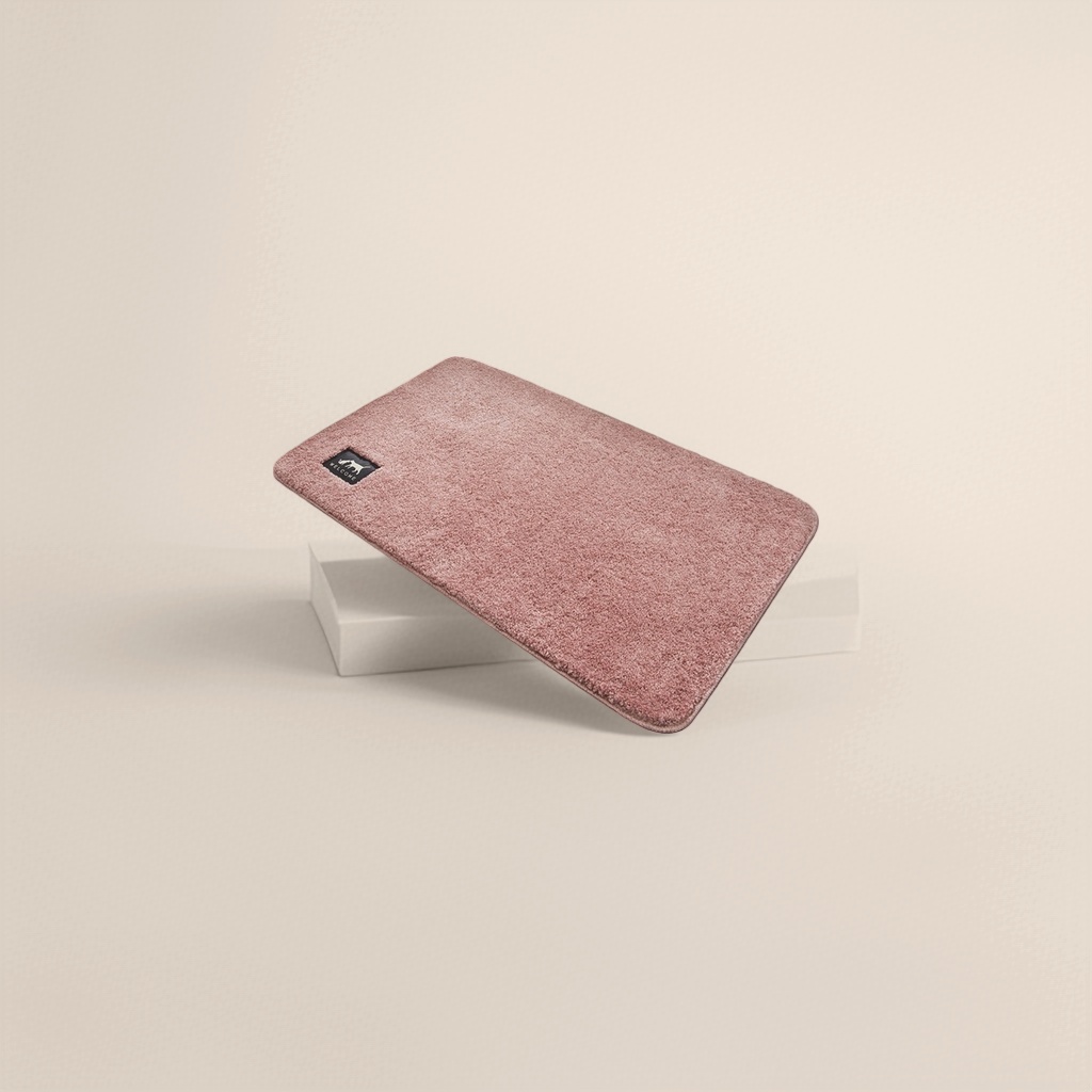 Pink plush floor mat for bedroom, living room and home use, anti-slip, thickened, warm and comfortable underfoot