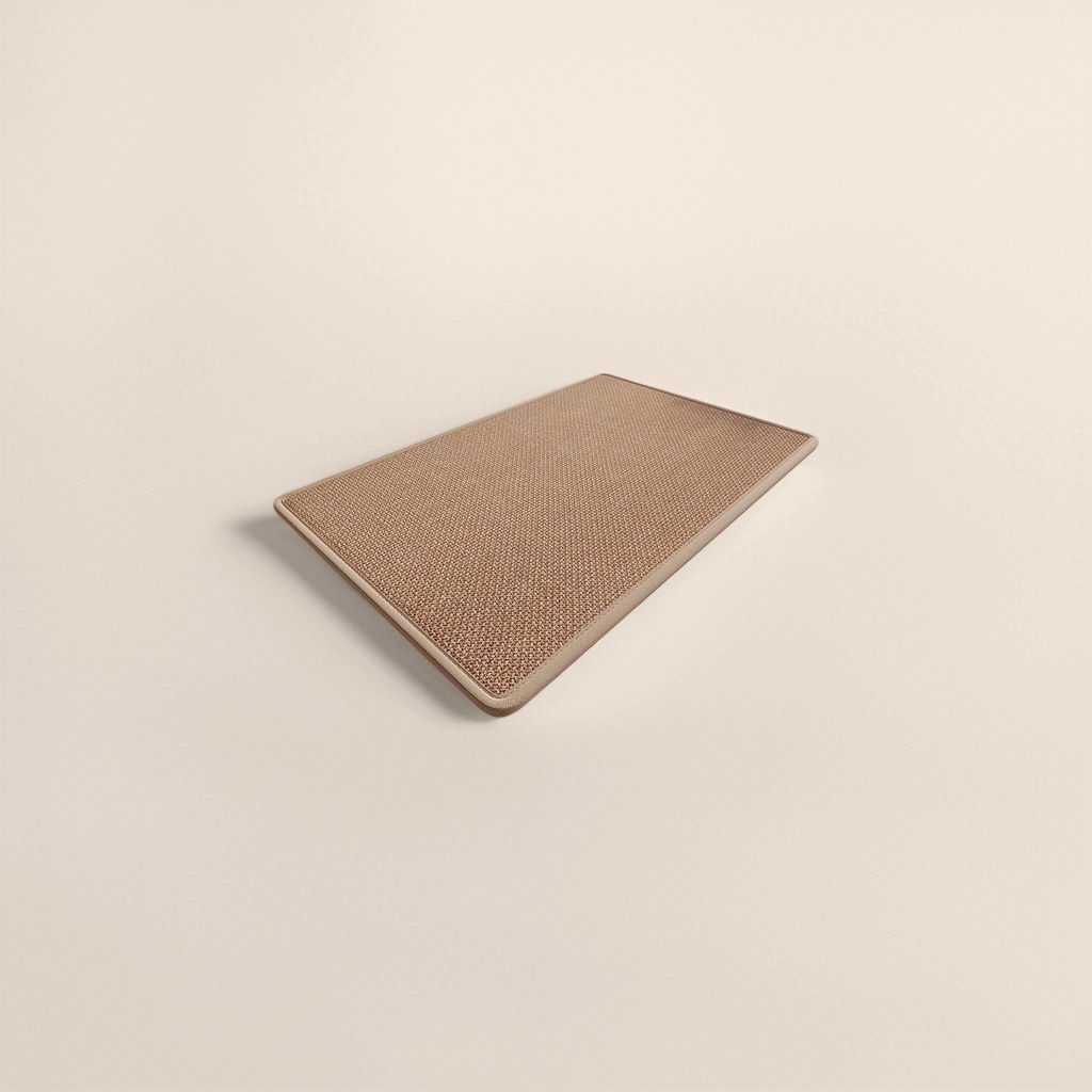 Beige woven floor mat for living room, bedroom and balcony, anti-slip and water-absorbing, simple home style Application Scenario