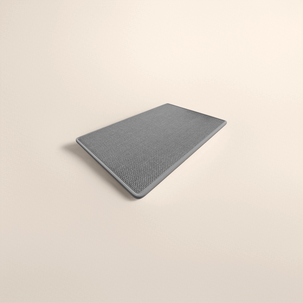 Grey woven floor mat, anti-slip and water-absorbing household entrance mat for living room and bedroom