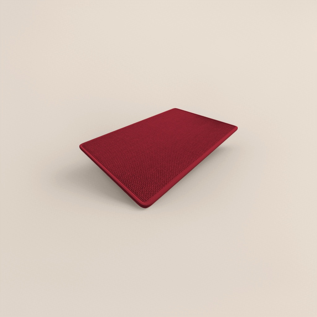 Red textured anti-slip floor mat for home bathroom and kitchen door, water-absorbing and wear-resistant Specification image