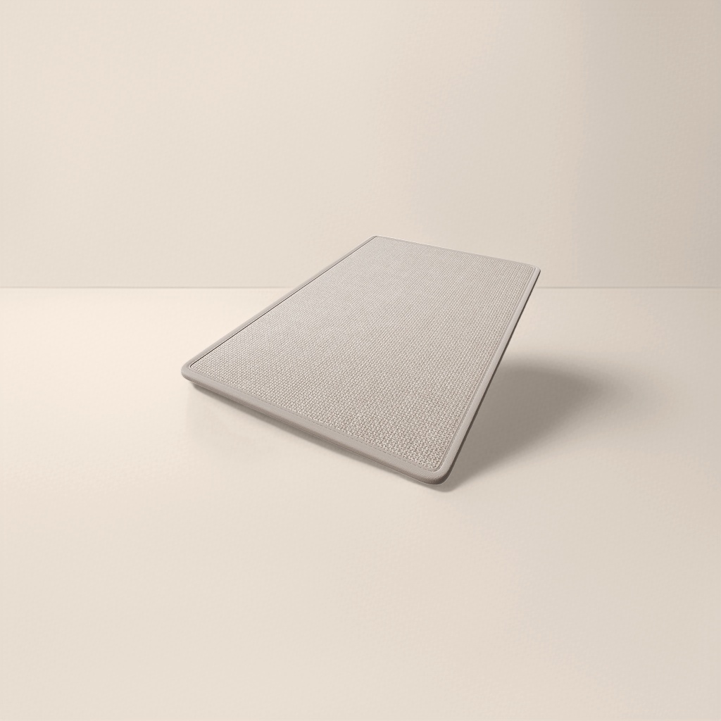Beige woven anti-slip mat for bathroom, kitchen and household use, thickened, wear-resistant and absorbent details Picture