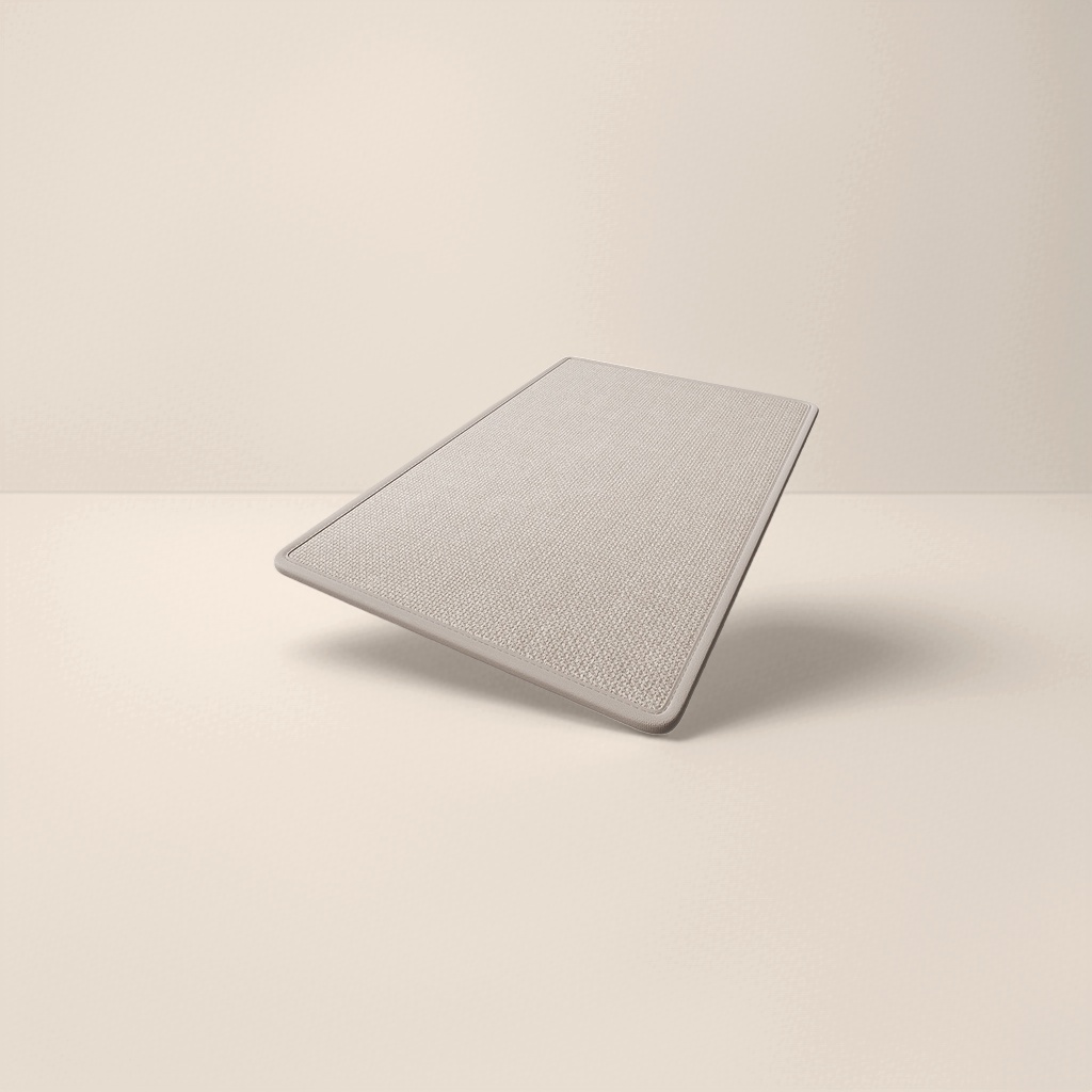 Beige woven anti-slip mat for bathroom, kitchen and household use, thickened, wear-resistant and absorbent Specification image