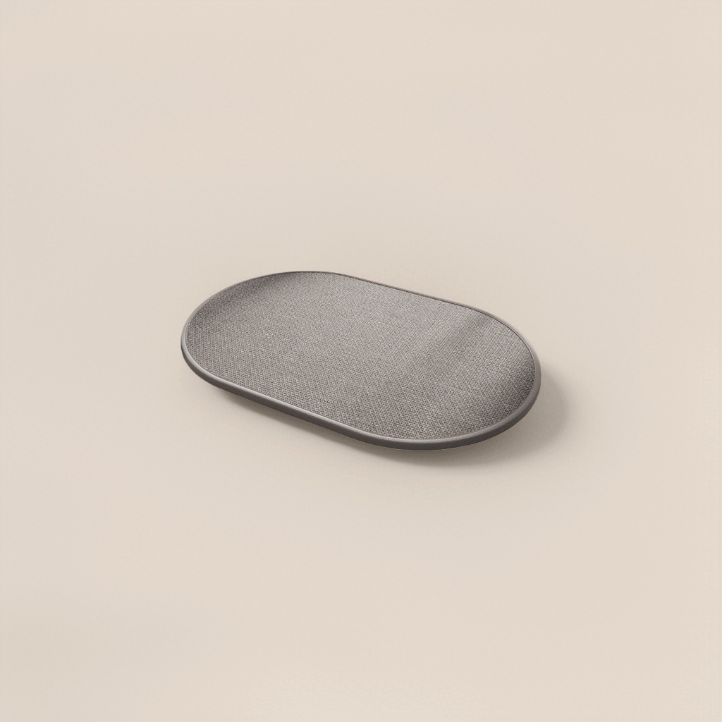 Grey oval-shaped floor mat, household anti-slip and water-absorbing bathroom and kitchen door mat Specification image