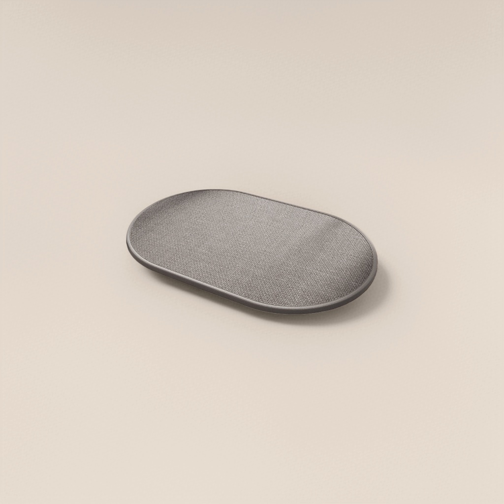 Grey oval-shaped floor mat, household anti-slip and water-absorbing bathroom and kitchen door mat Application Scenario