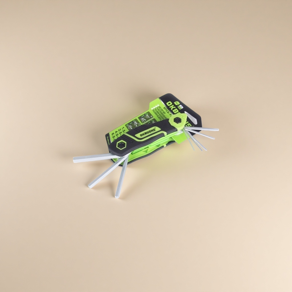Green black handle hexagonal wrench set, hardware tools, torque wrench set Specification image