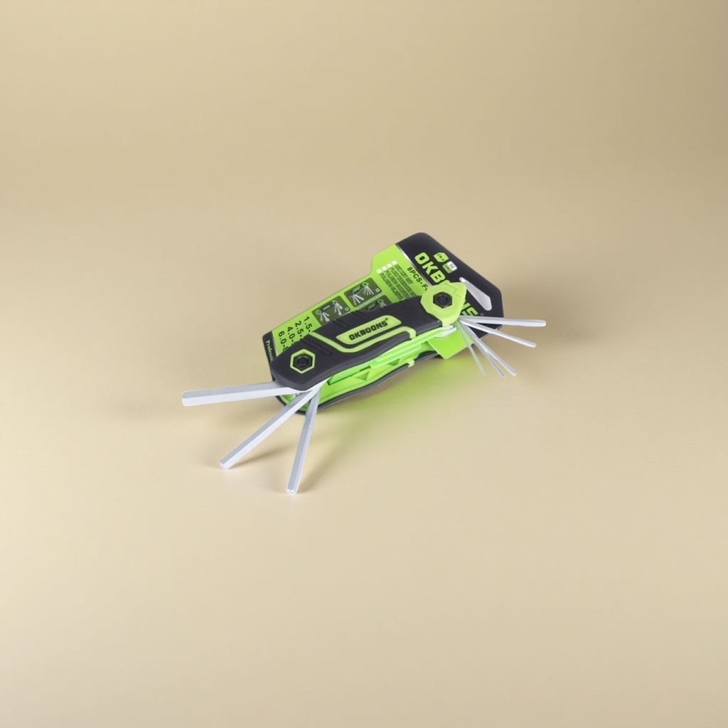 Green black handle hexagonal wrench set, hardware tools, torque wrench set Application Scenario