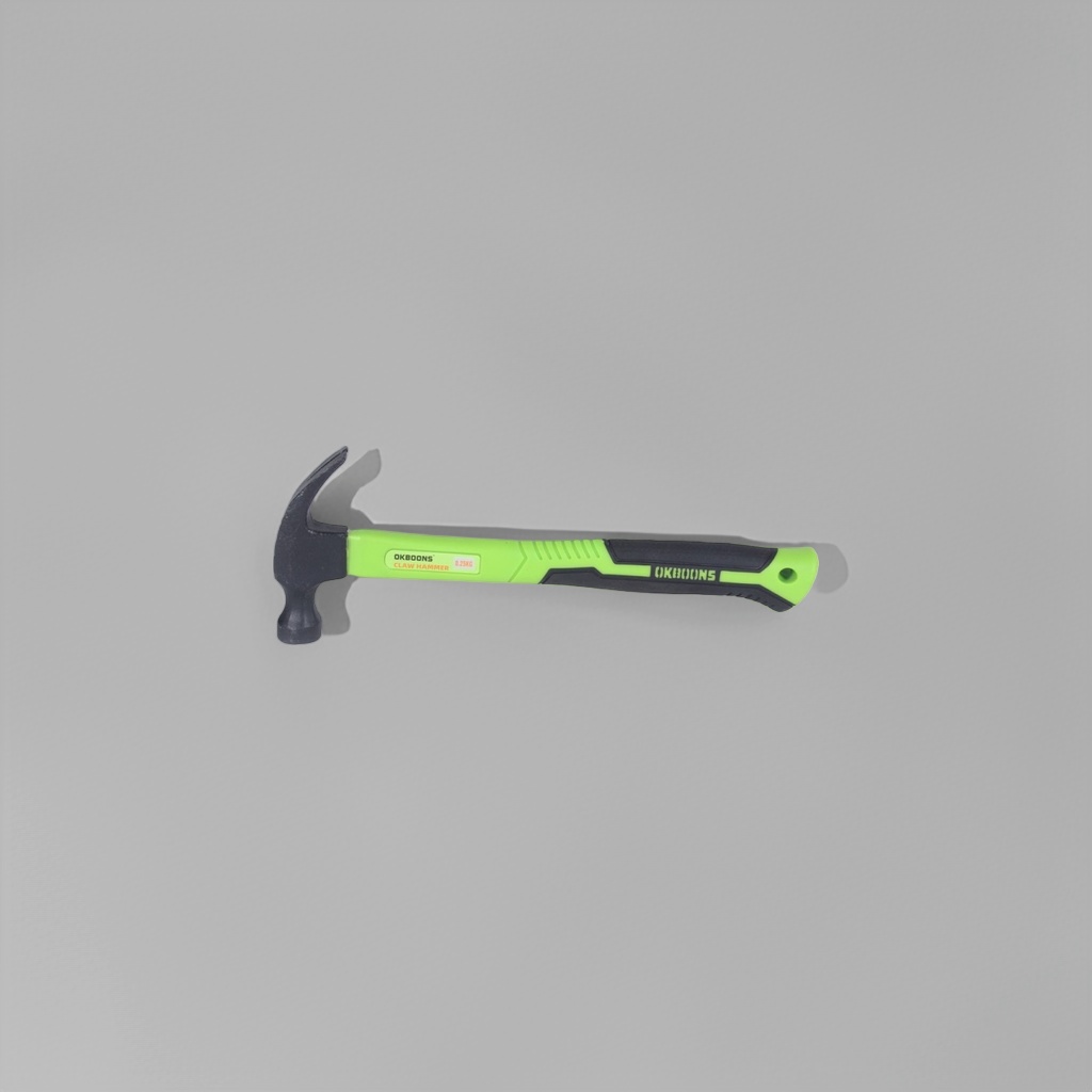 Green black-handled hammer, a household striking tool with a durable and anti-slip handle