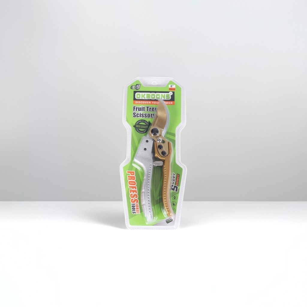 أغلفة خضراء ذهبية وفضية مقص شجرة فاكهة Specification image