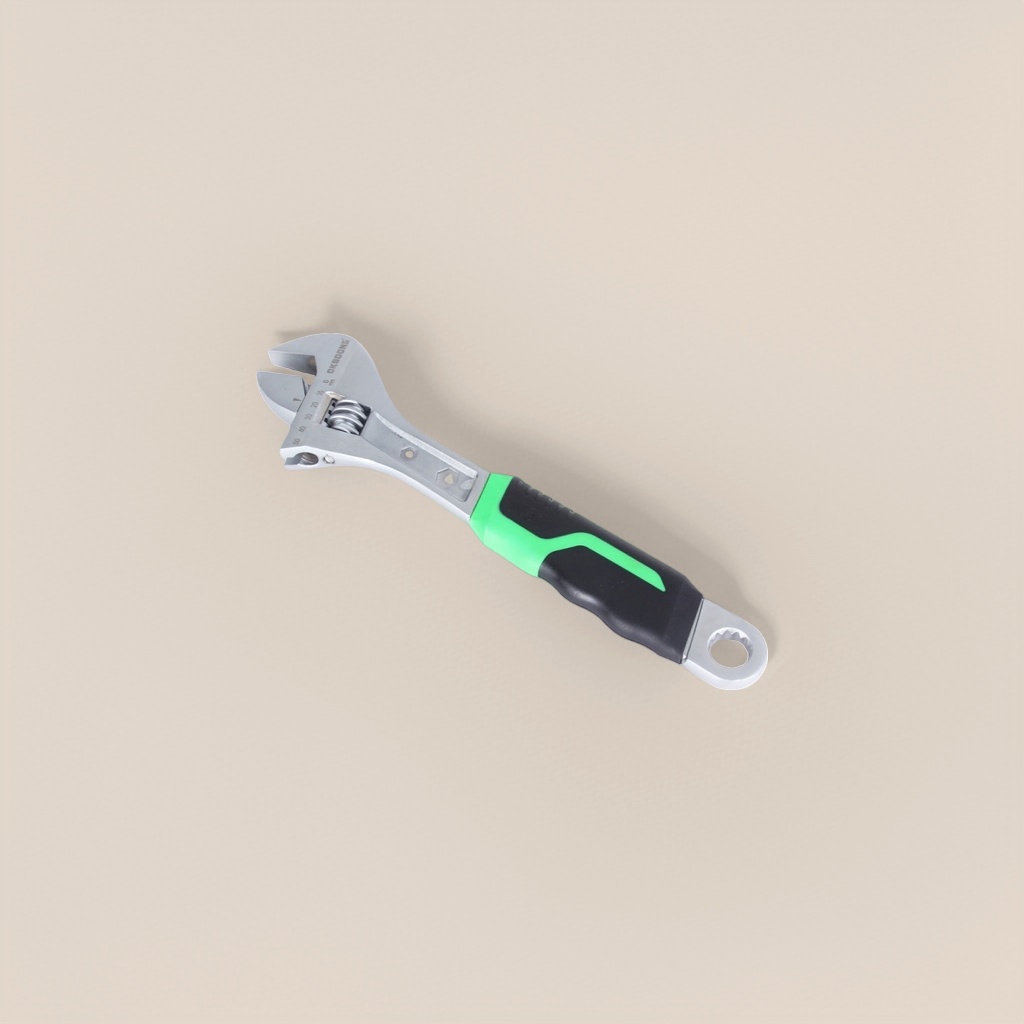 银色可调扳手绿色黑色手柄多功能省力工具 Specification image