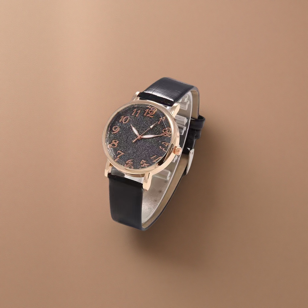 اللون الأسود مع اللون الذهبي الساعات الكوارتز للرجال في أوقات الفراغ التجارية Specification image