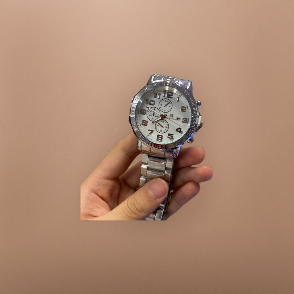 ويدل الفضي مع ساعات الكوارتز للرجال لأغراض تجارية Specification image