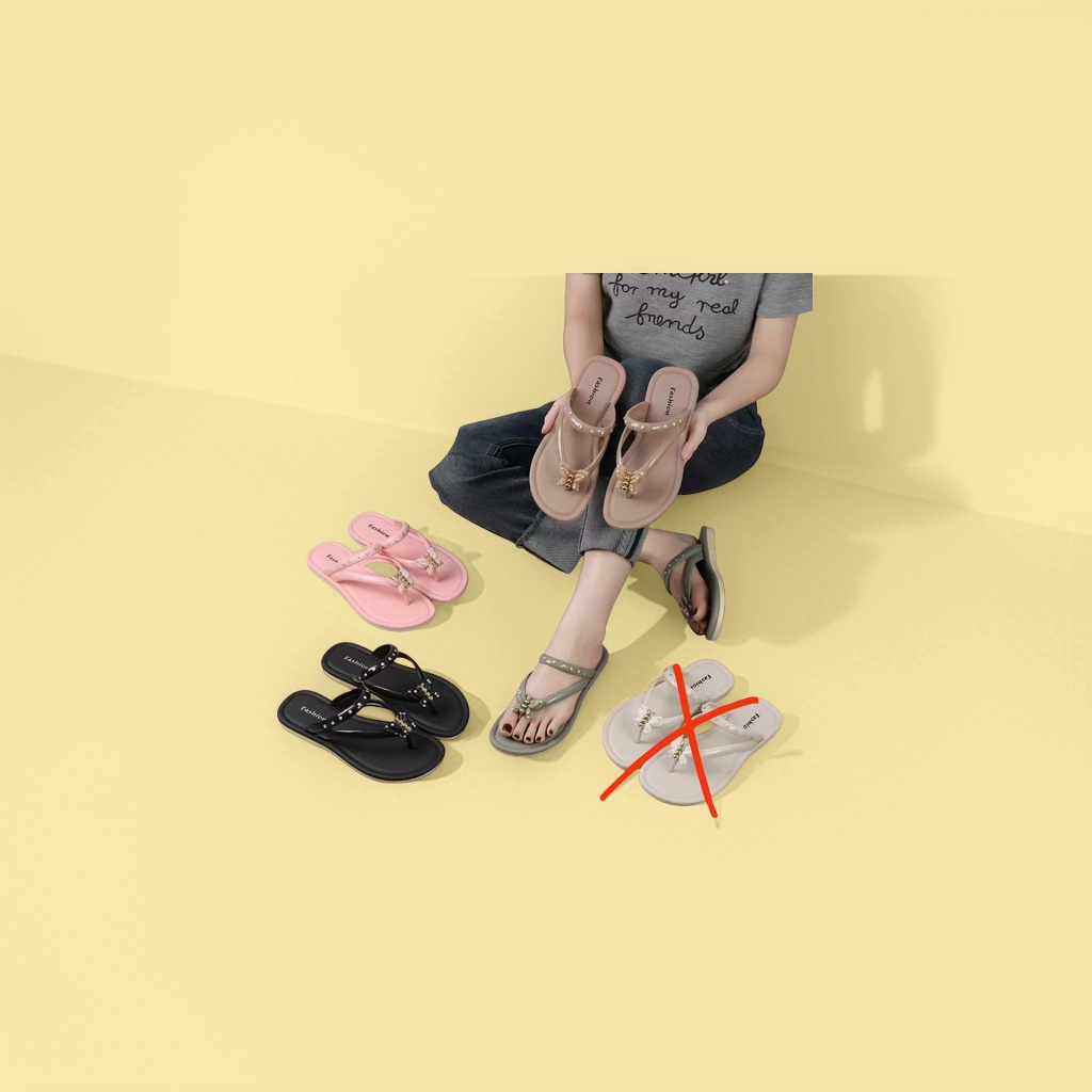 粉色黑色绿色米色四色可选凉鞋女夏季透气平底休闲 sandals