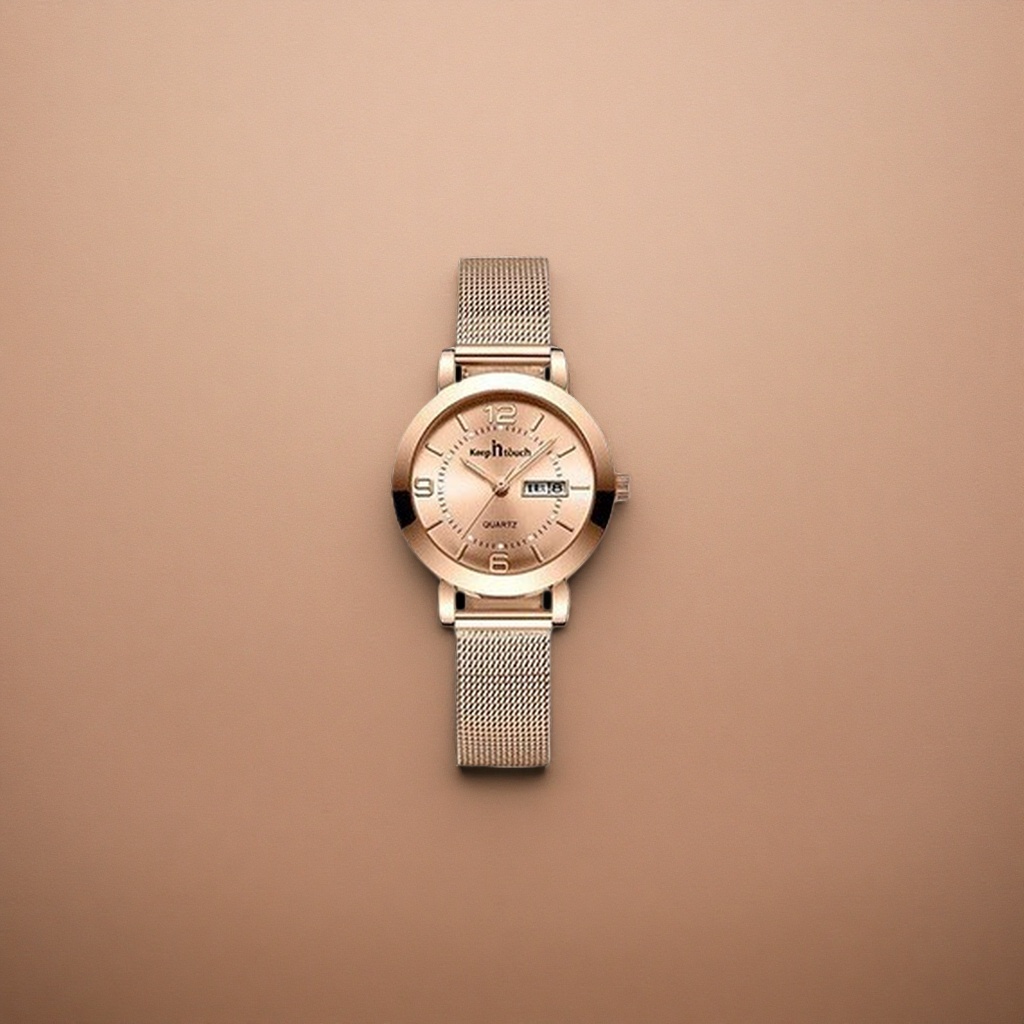 玫瑰金手表女款简约时尚石英表38mm防水轻奢腕表 Specification image