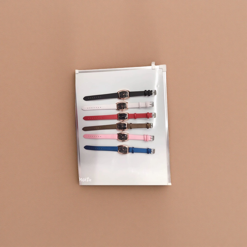 Six colorful strap quartz watches for both men and women, simple and fashionable, with interchangeable straps Specification image