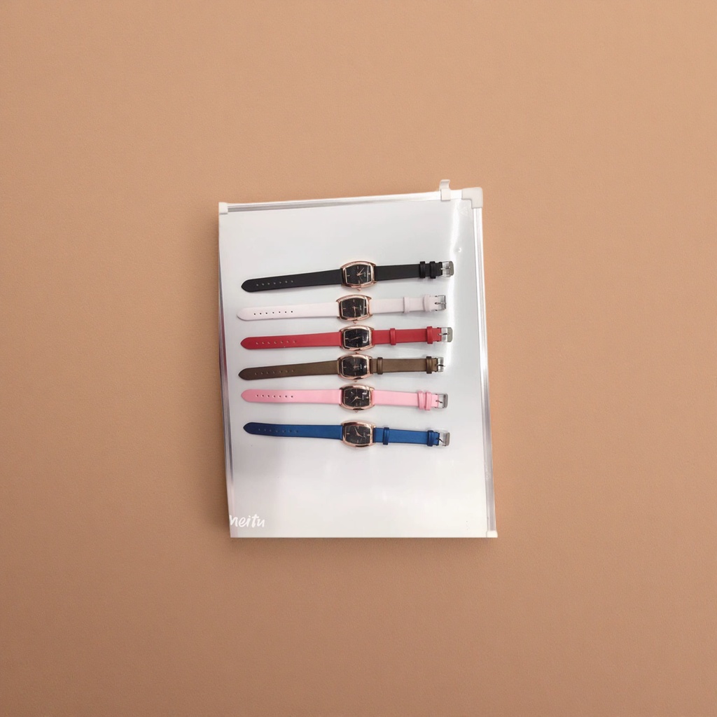 Six colorful strap quartz watches for both men and women, simple and fashionable, with interchangeable straps details Picture