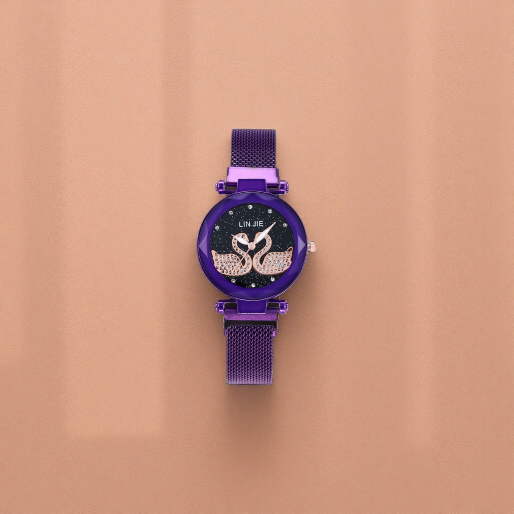 ساعة ساعة مزخرفة بأغطية معدنية ذات شكل شبكي من البجع Specification image