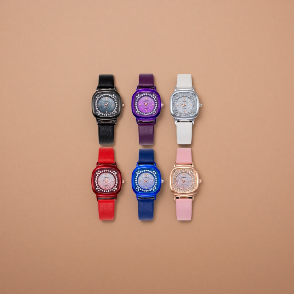 Six colorful diamond-encrusted ladies' watches are fashionable, versatile and light luxury timepieces Specification image