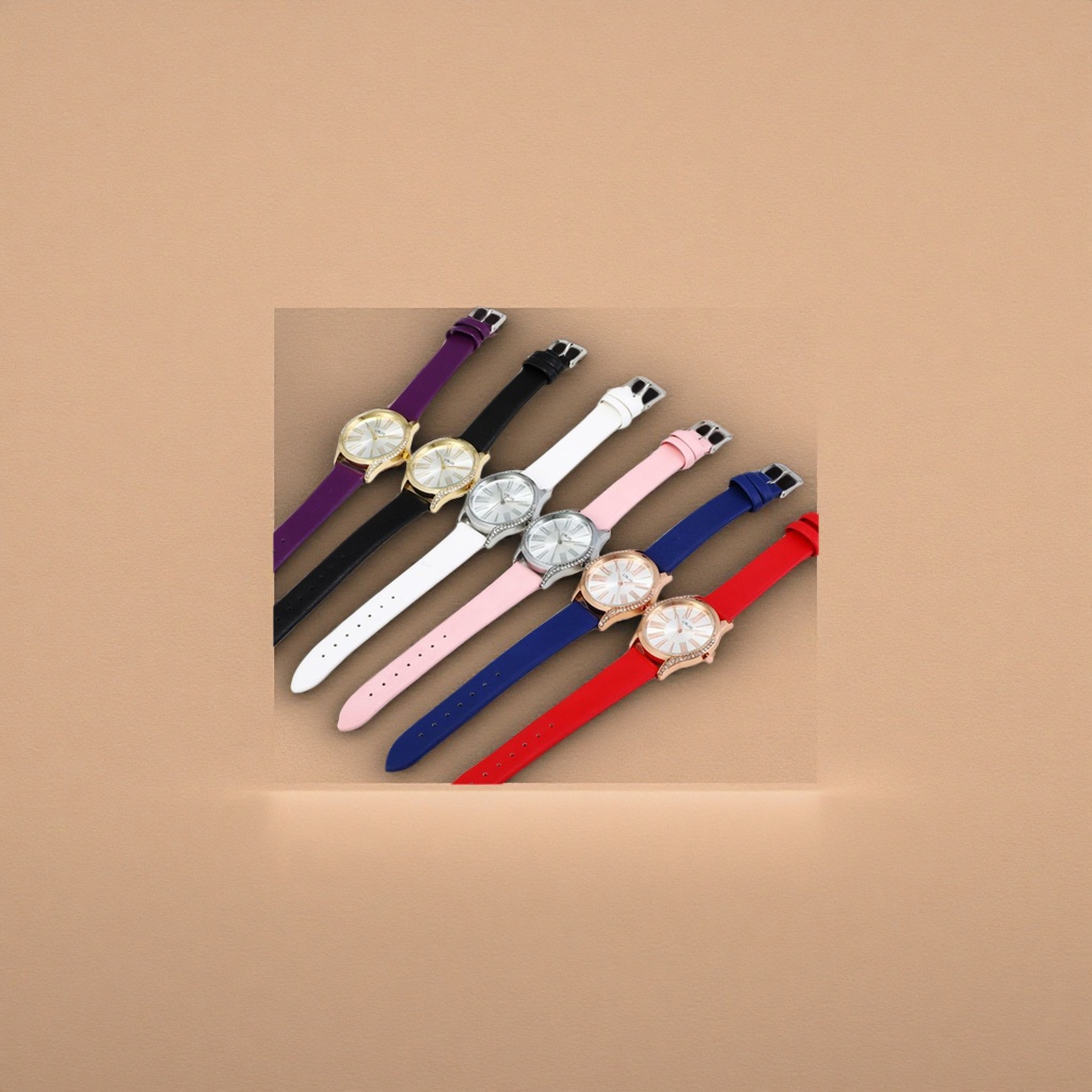 The colorful leather strap watch is a fashionable, simple and versatile leather wristwatch for both men and women Application Scenario