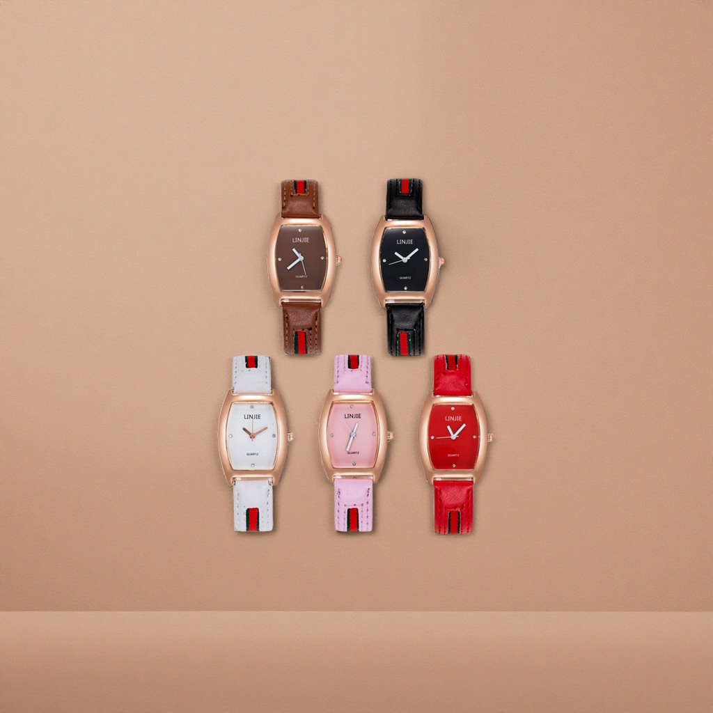 Five colored silicone strap watches are light, skin-friendly, and versatile for sports and casual wear