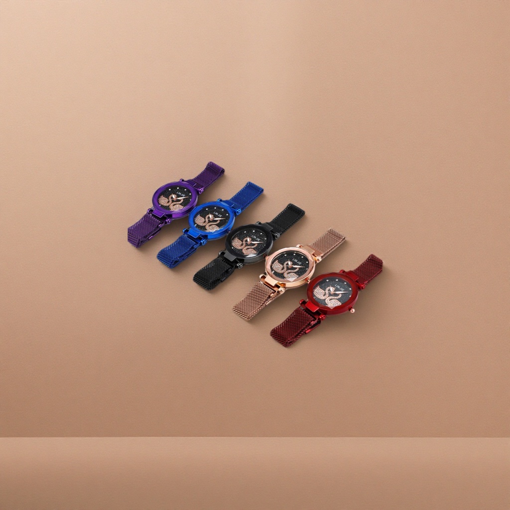 Five colorful mesh strap watches are fashionable, lightweight, breathable and versatile