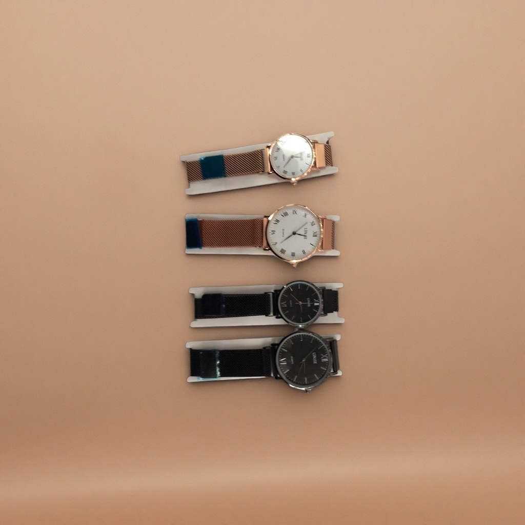 Four metal strap watches, unisex stainless steel wristwatches, fashionable, business and casual Application Scenario