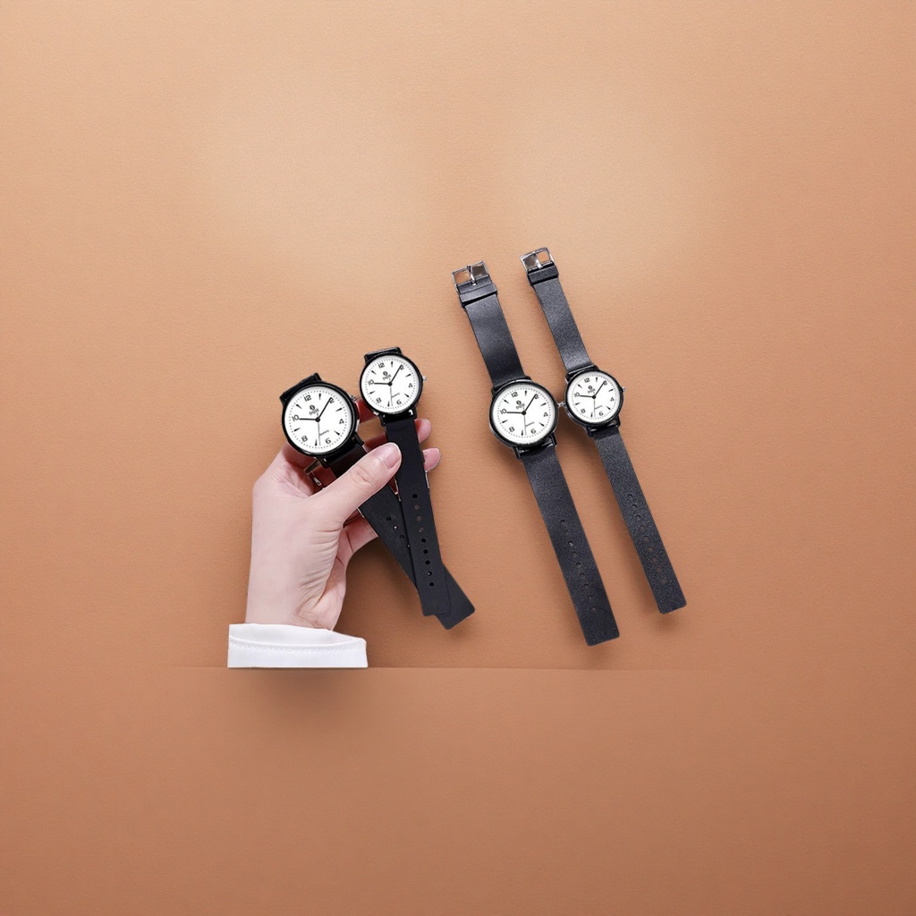 The black strap watch is a fashionable, simple, business and casual style suitable for both men and women Application Scenario