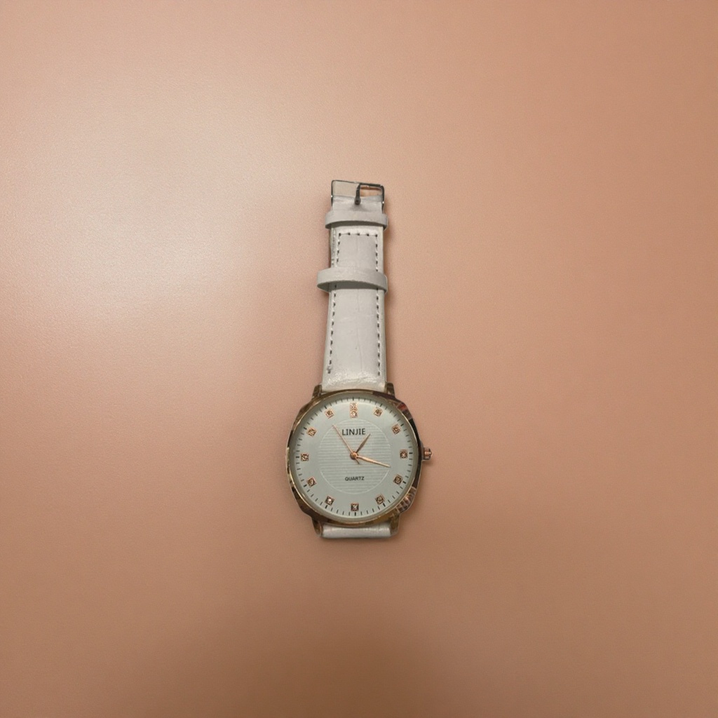 ساعة السيدة كوارتينج البيضاء ذات البنية الذهبية اللون Specification image