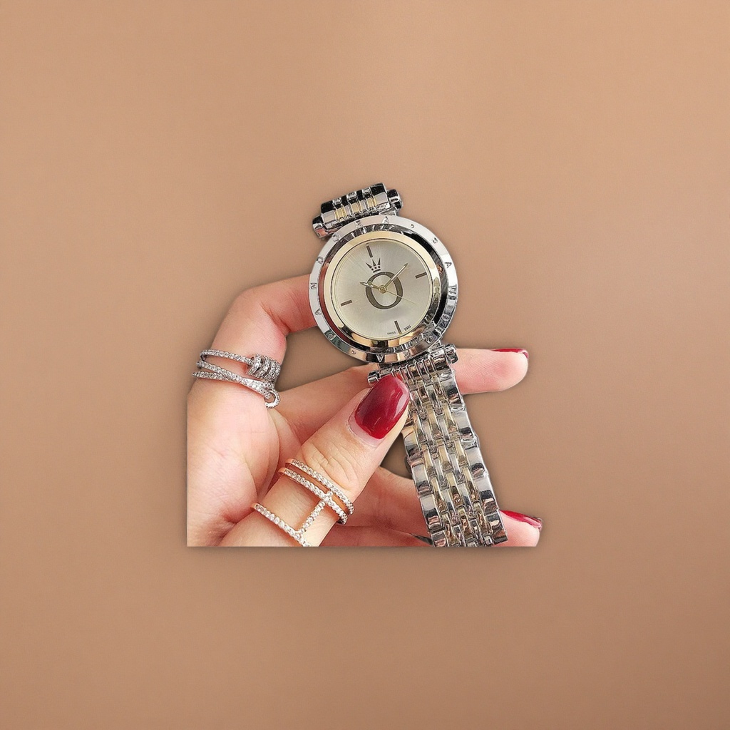 Silver watch for men, simple and fashionable quartz watch, leather strap, waterproof details Picture