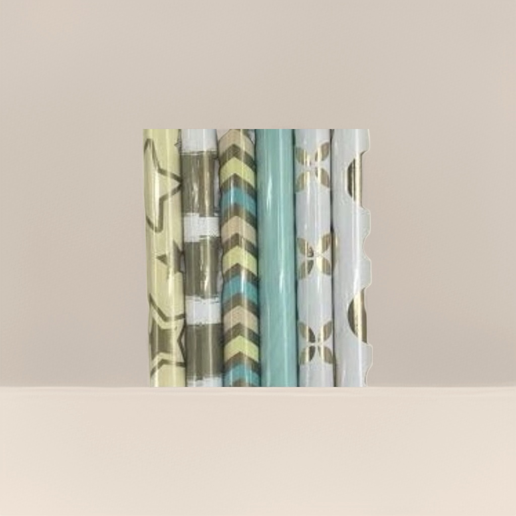 彩色条纹卷状包装纸 30米长 卡通印花手工DIY礼品 wrapping paper