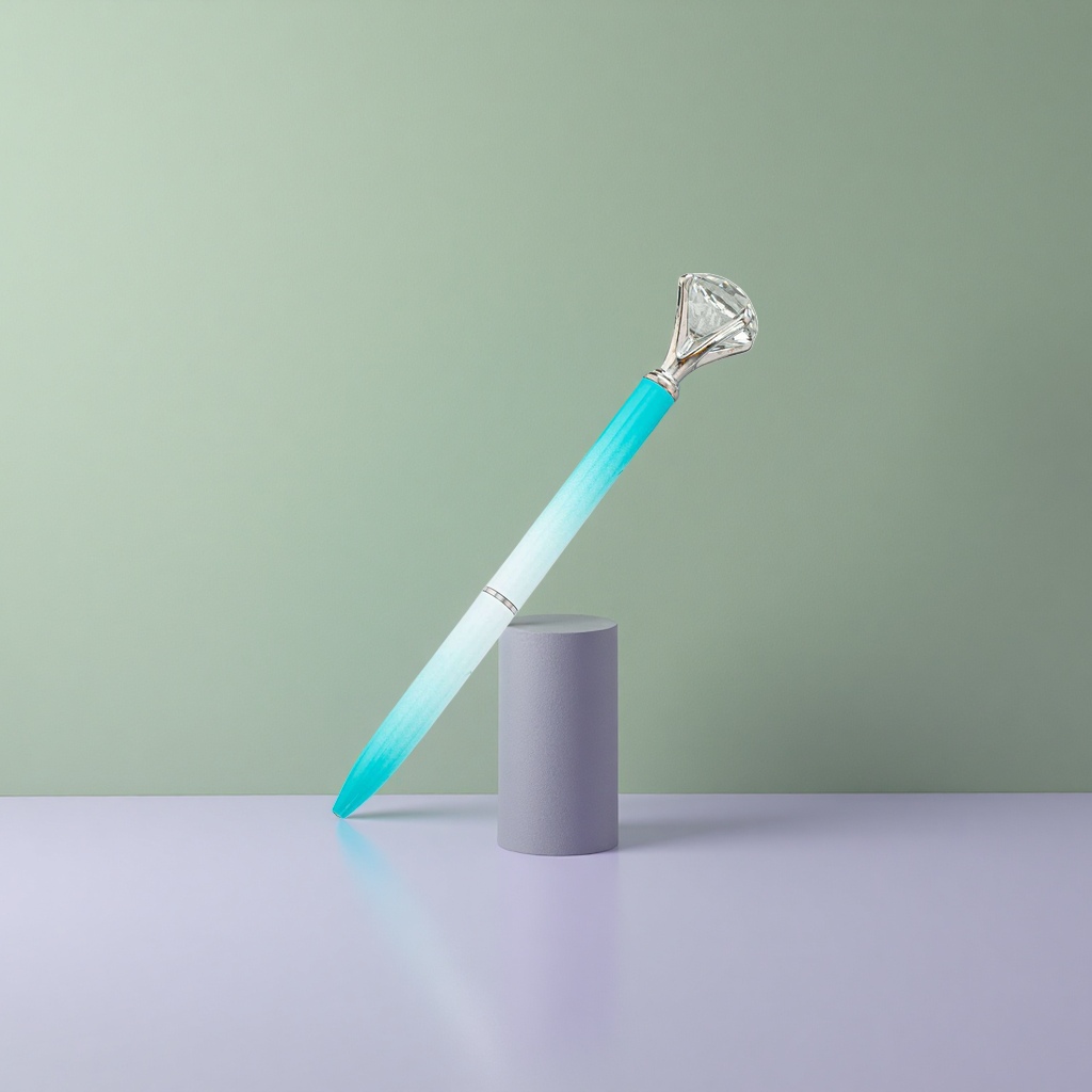 The blue gradient pen body with a diamond cap ensures smooth writing and a metallic texture, making it a high-end gift Specification image