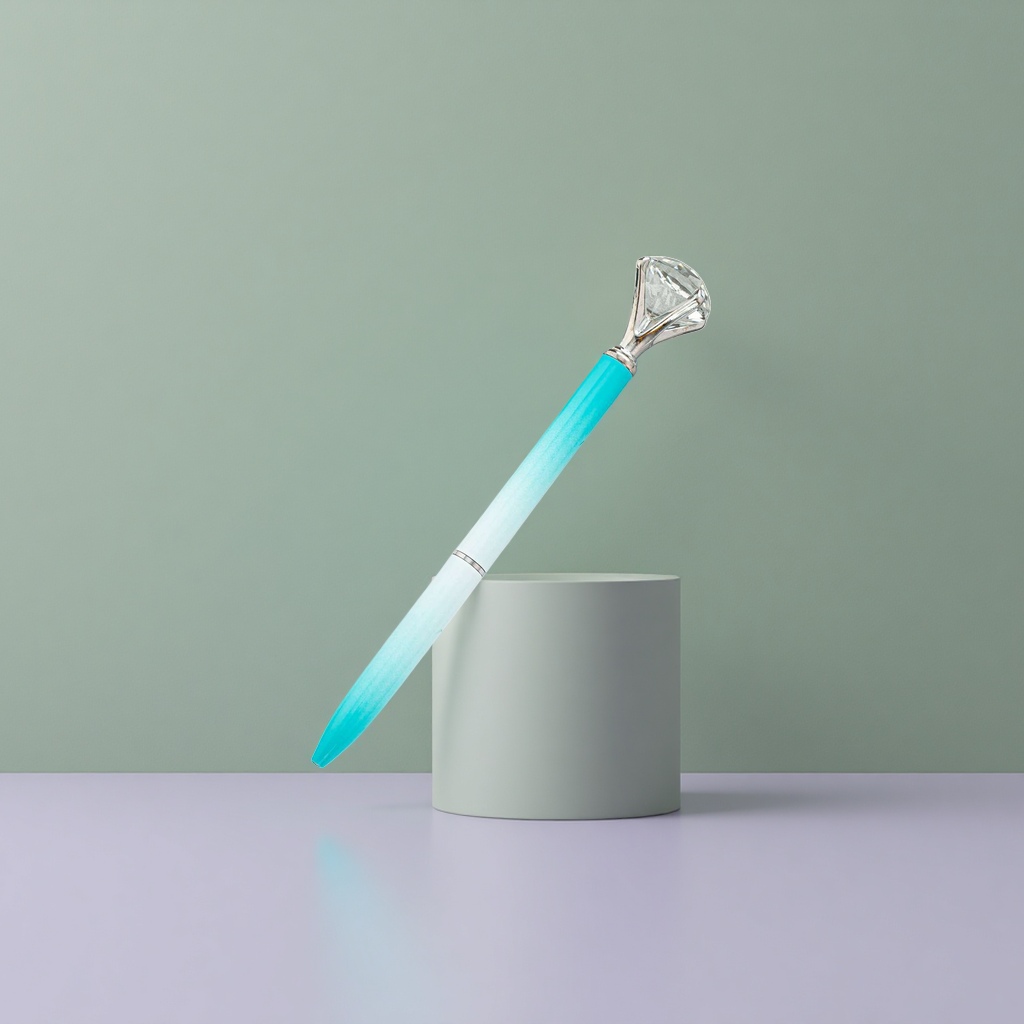 The blue gradient pen body with a diamond cap ensures smooth writing and a metallic texture, making it a high-end gift details Picture