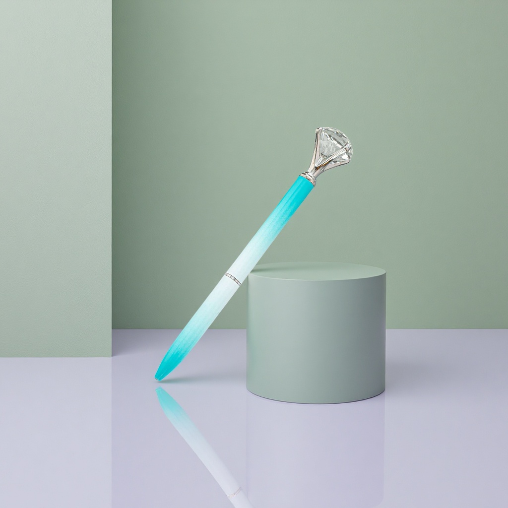 The blue gradient pen body with a diamond cap ensures smooth writing and a metallic texture, making it a high-end gift