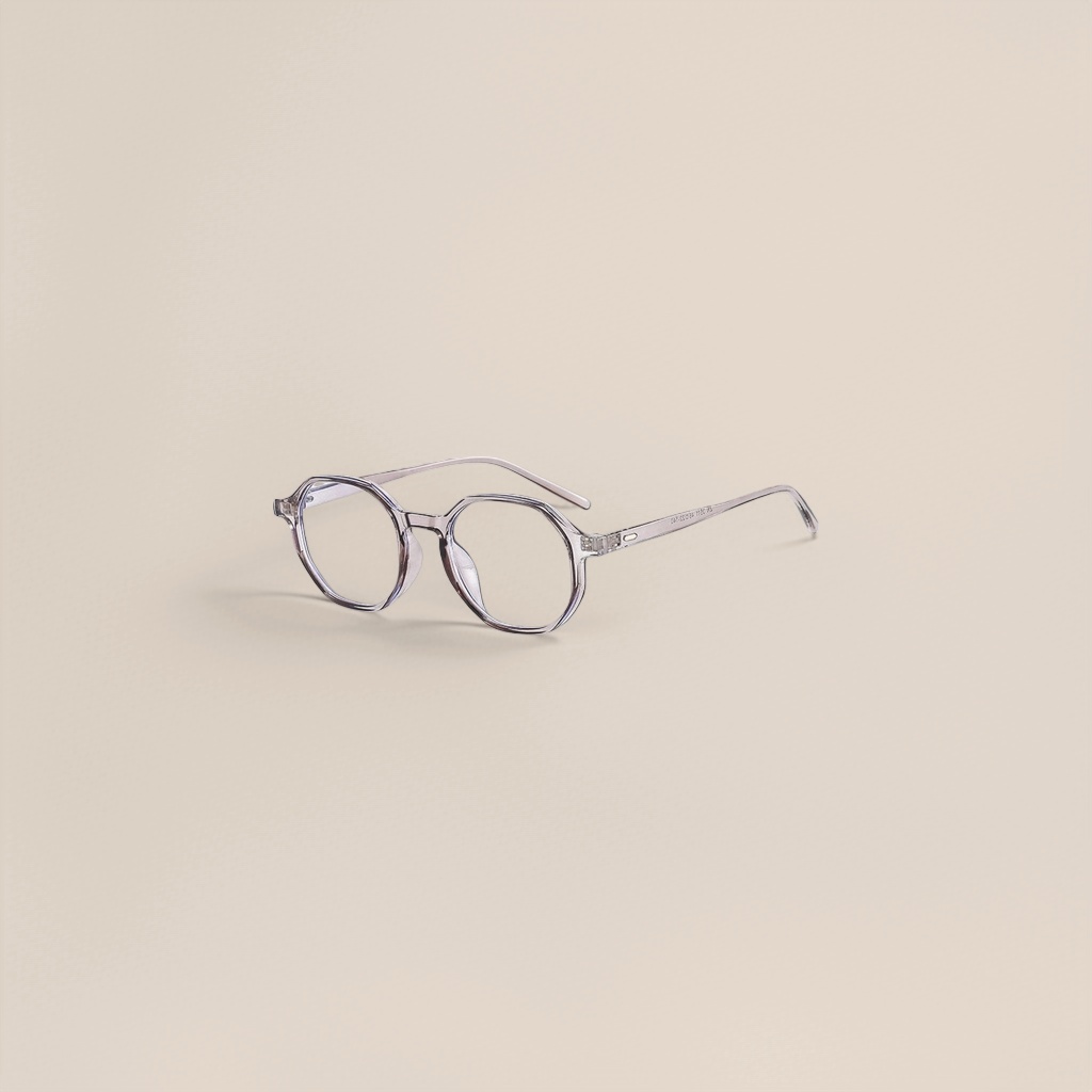 The transparent polygonal frame glasses are fashionable, lightweight, anti-slip and comfortable, suitable for both men and women