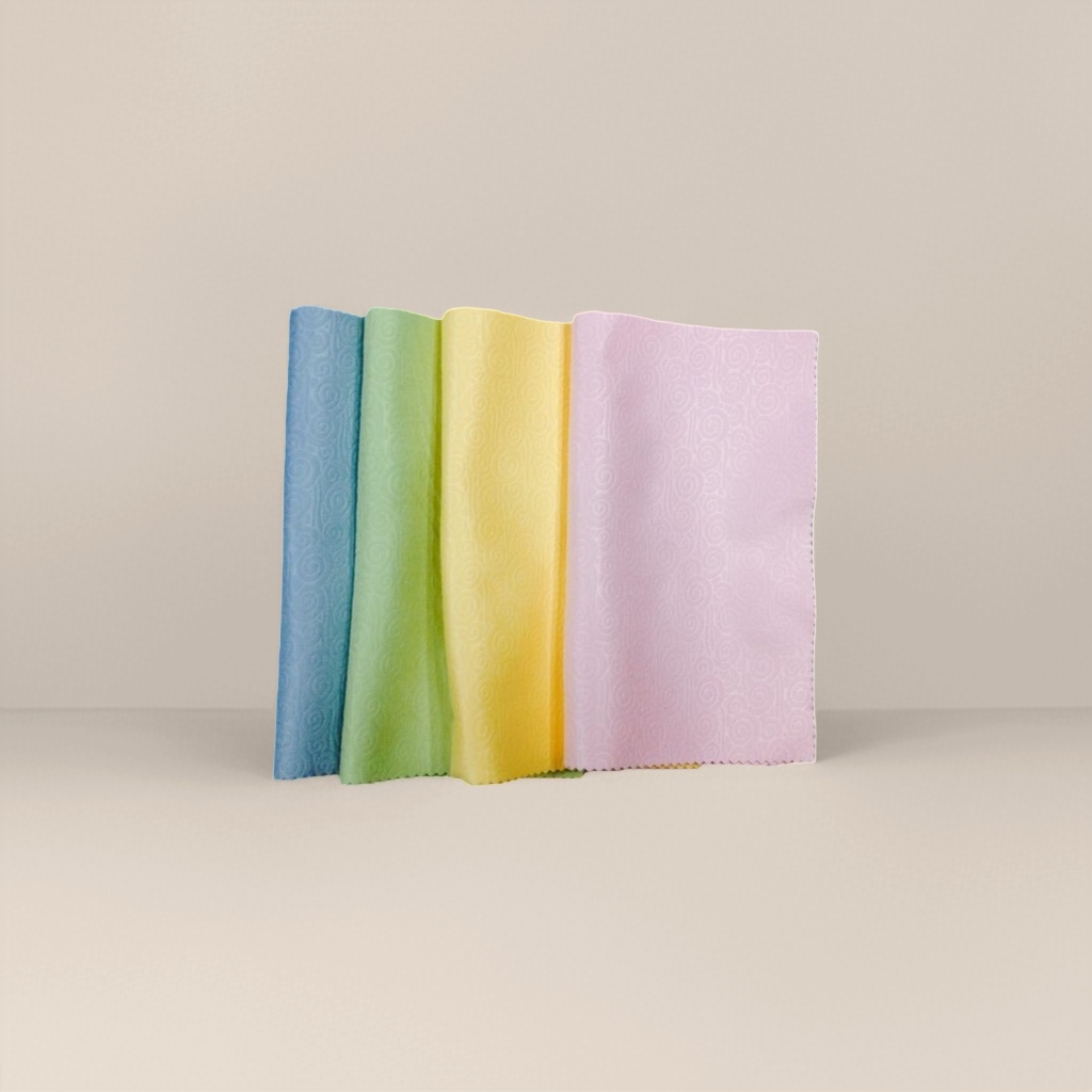 Colorful printed eyeglass cloth made of cotton and linen blend, available in multiple colors Specification image