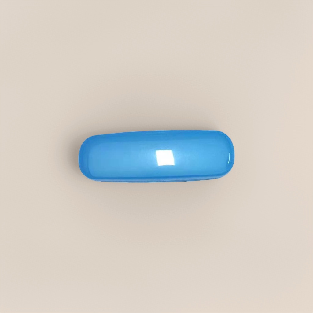 Blue glasses case, simple and portable, soft-shell scratch-resistant glasses case, single-lens storage box details Picture