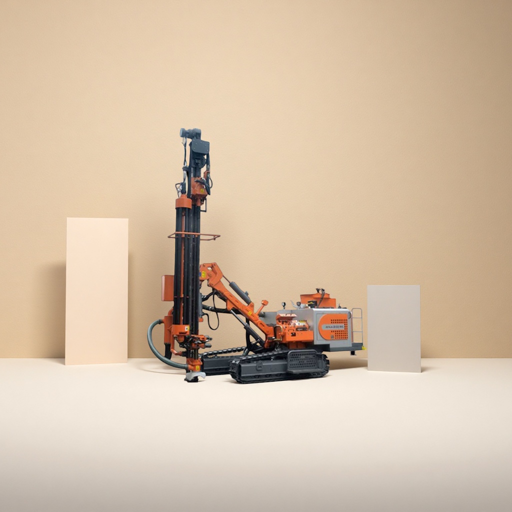 The orange crawler drilling rig is a mobile drilling machine for engineering operations details Picture