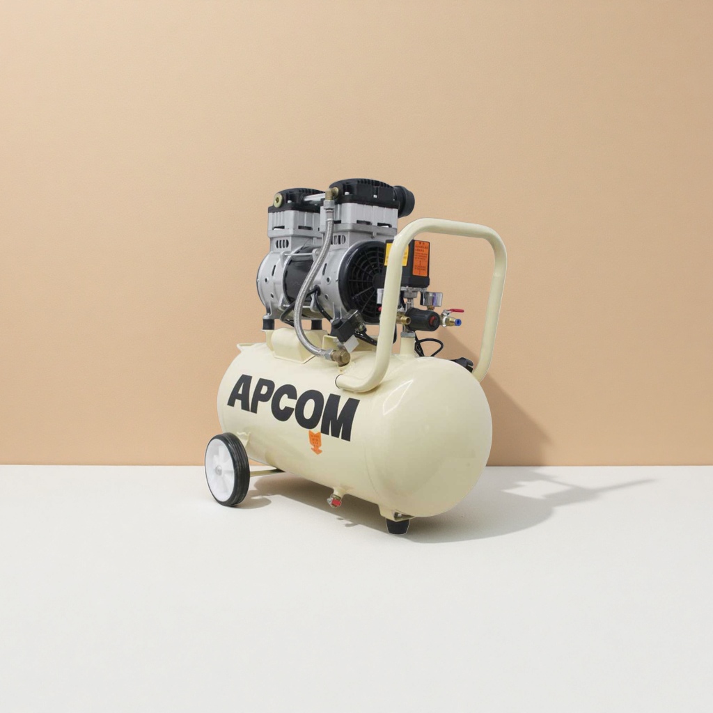 Beige air compressor, household silent oil-free small air pump